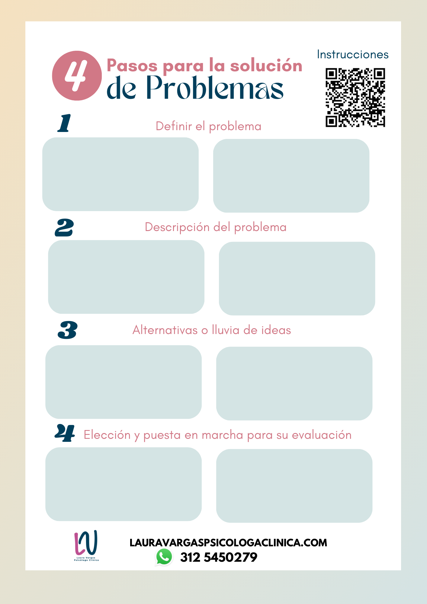 Pasos para resolver problemas por Laura Vargas Psicóloga Clínica